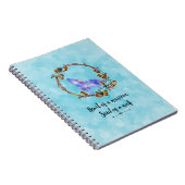 Typografie Quote met een Waterverf Wolf Boho Style Notitieboek (Rechterzijde)