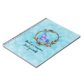 Typografie Quote met een Waterverf Wolf Boho Style Notitieboek (Linkerzijde)