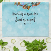 Typografie Quote met een Waterverf Wolf Boho Style Theedoek (Gevouwen)