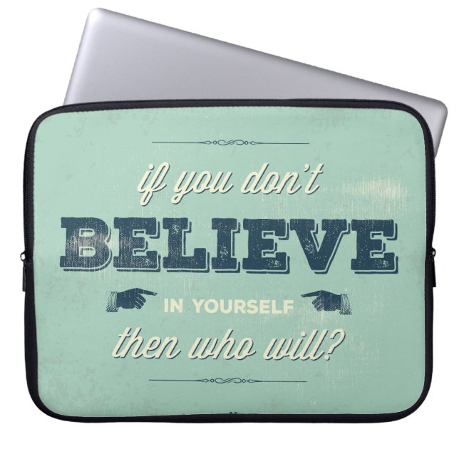 Typografie quote Poster Laptop Sleeve (Voorkant)