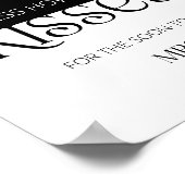 Typografie raden hoeveel kisses bruids spel poster (Hoek)