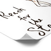 Typografie "reach for the star" Giraffe Afdrukken Poster (Hoek)