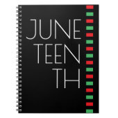 Typografie Red Black Green Juneteenth Notitieboek (Voorkant)