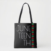 Typografie Red Black Green Juneteenth Tote Bag (Voorkant)
