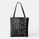 Typografie Red Black Green Juneteenth Tote Bag (Achterkant)