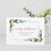 Typografie Red Merry Christmas Moving Aankondiging (Staand voorkant)