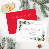 Typografie Red Merry Christmas Moving Aankondiging