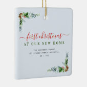 Typografie Red Merry Christmas New Home Keramisch Ornament (Rechts)