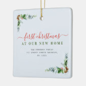 Typografie Red Merry Christmas New Home Keramisch Ornament (Links)