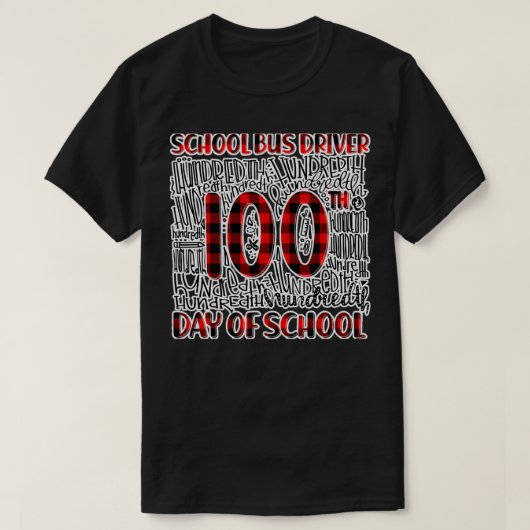 Typografie Red Pset 100e dag van T-shirt (Design voorkant)