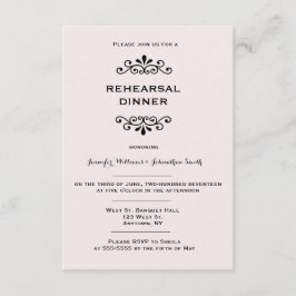 typografie repetitie dineruitnodigingen kaart