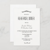 typografie - repetities tijdens het diner kaart (Voorkant / Achterkant)