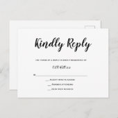 Typografie Respons Huwelijk RSVP Kaarten (Voorkant / Achterkant)