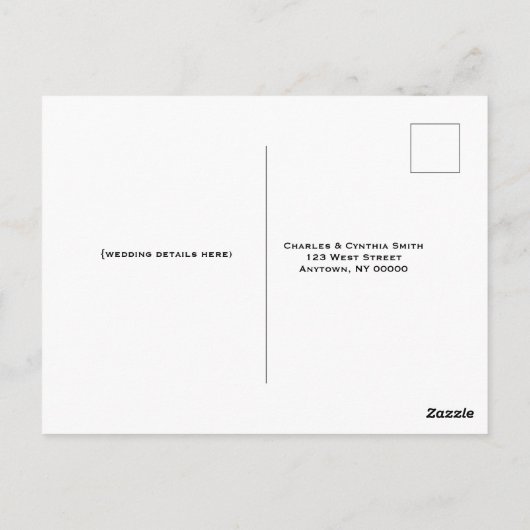 Typografie Respons Huwelijk RSVP Kaarten (Achterkant)