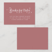  Typografie Retro Books voor Baby shower Informatiekaartje (Voorkant / Achterkant)