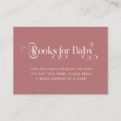  Typografie Retro Books voor Baby shower Informatiekaartje (Voorkant)