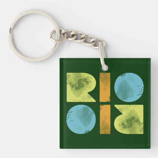 Typografie Rio voor sleutels Sleutelhanger (voorkant)
