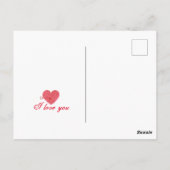 TYPOGRAFIE Romantisch Mooie Rode Hart Valentijnsda Briefkaart (Achterkant)