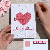 TYPOGRAFIE Romantisch Mooie Rode Hart Valentijnsda Briefkaart