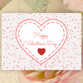 Typografie Romantisch Rood Hart Gelukkige Valentij Feestdagenkaart