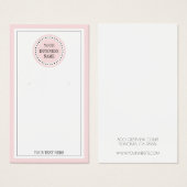 Typografie Ronde roze Logo met juwelenvertoning Visitekaartje (Voorkant /achterkant)