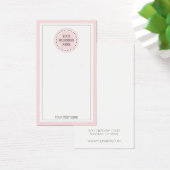 Typografie Ronde roze Logo met juwelenvertoning Visitekaartje (Bureau)