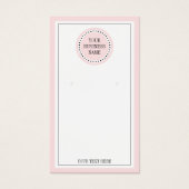 Typografie Ronde roze Logo met juwelenvertoning Visitekaartje (Voorkant)