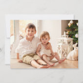 Typografie Rood Elegant Traditionele One Photo Hap Feestdagenkaart (Achterkant)