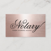 Typografie Roos Gold Notional Loan Signing Agent Visitekaartje (Voorkant)