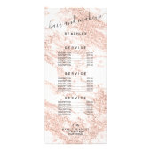 typografie roos goudglitter marble hair make-up reclamekaart (Voorkant)