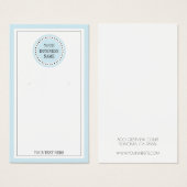 Typografie Round Blue Logo met juwelen Visitekaartje (Voorkant /achterkant)