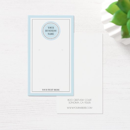 Typografie Round Blue Logo met juwelen Visitekaartje (Bureau)