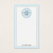 Typografie Round Blue Logo met juwelen Visitekaartje (Voorkant)