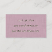 Typografie Roze Linen Visitekaartje (Achterkant)