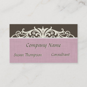  Typografie Roze Linen Visitekaartje