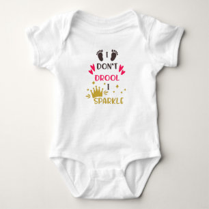 Typografie Roze meisje Baby Glam Cute Girl Romper