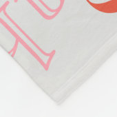 Typografie Roze Namen Grijs Fleece Deken (Hoek)