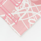 Typografie Roze namen op Bleke roze vlies Fleece Deken (Hoek)