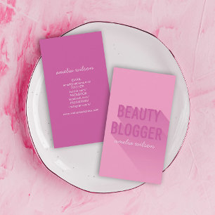 Typografie Roze Paarse Beauty Blogger Social Media Visitekaartje