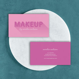 Typografie Roze Paarse Lavender Makeup Artist Visitekaartje