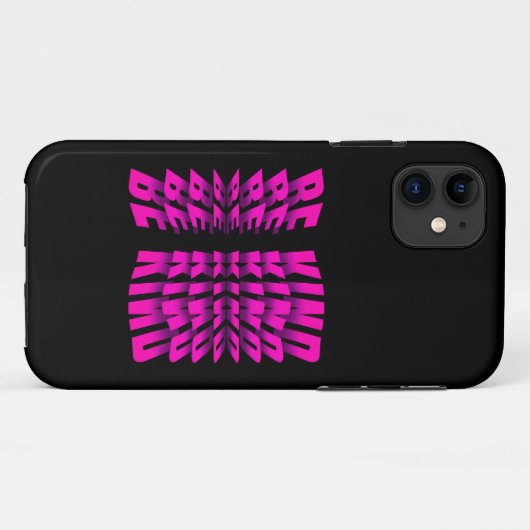 TYPOGRAFIE ROZE 'WEES AARDIG' TEXTEFFECT Case-Mate iPhone CASE (Achterkant (horizontaal))
