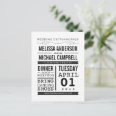  typografie RSVP-Briefkaart Uitnodiging Briefkaart (Staand voorkant)