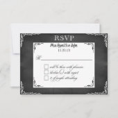 Typografie RSVP van het bruiloft-/civiel karton (Voorkant)