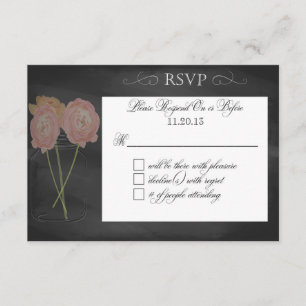 Typografie RSVP van het bruiloft-/civiel karton Kaartje