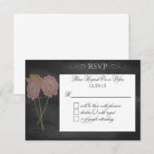 Typografie RSVP van het bruiloft-/civiel karton Kaartje (Voorkant / Achterkant)