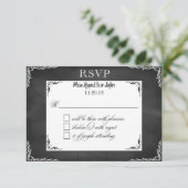 Typografie RSVP van het bruiloft-/civiel karton Kaartje (Staand voorkant)
