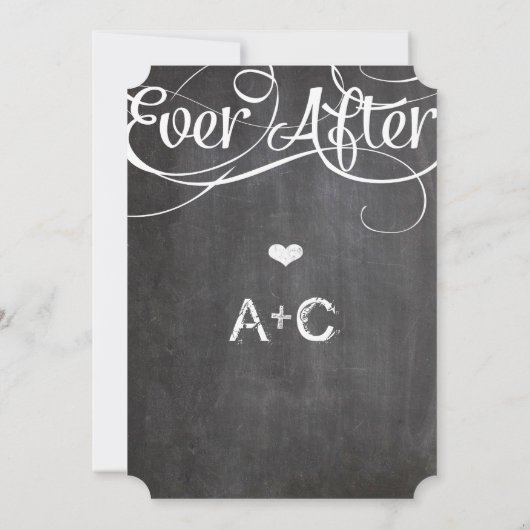 Typografie Rustisch alkbord ooit na alkbord Kaart (Achterkant)