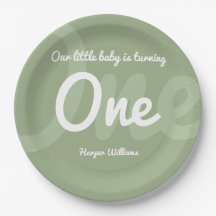 Typografie Sage 1e Baby Eerste Verjaardag