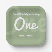 Typografie Sage One Baby Eerste Verjaardag