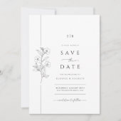 Typografie Save the Date Wedding Invitation Foto Kaart (Voorkant)